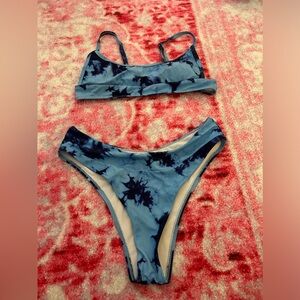 Shein tie die bikini worn a few times really cute just not flattering on me